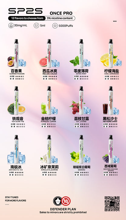 SP2S 5000口 拋棄式/一次性電子煙