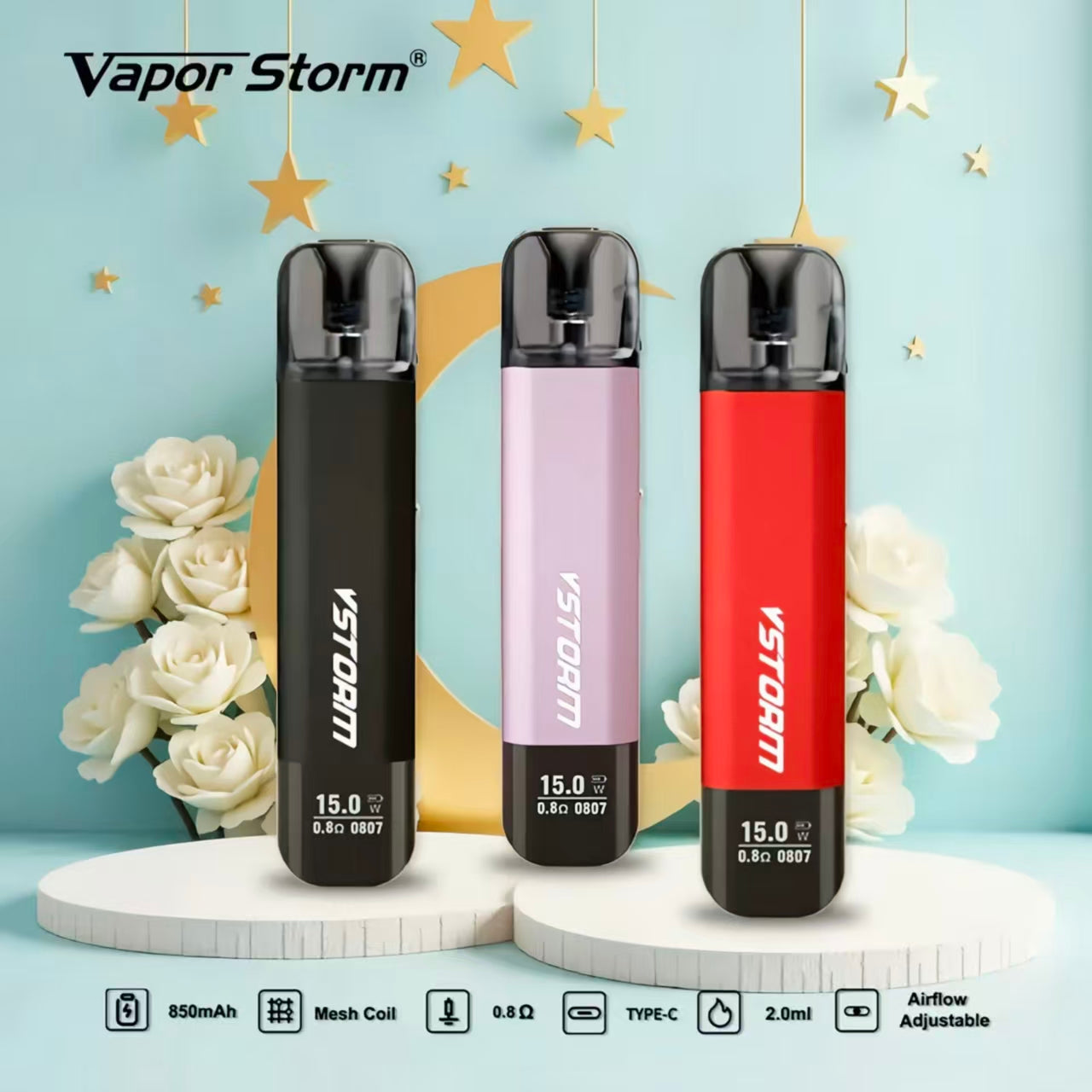 Vapor M4注油主機套裝 高性能 大功率桿子 高清顯示