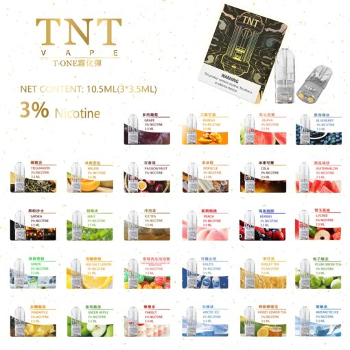TNT煙彈 電子菸一代菸彈 3.5ML一顆 四顆一盒 通用一代主機煙桿